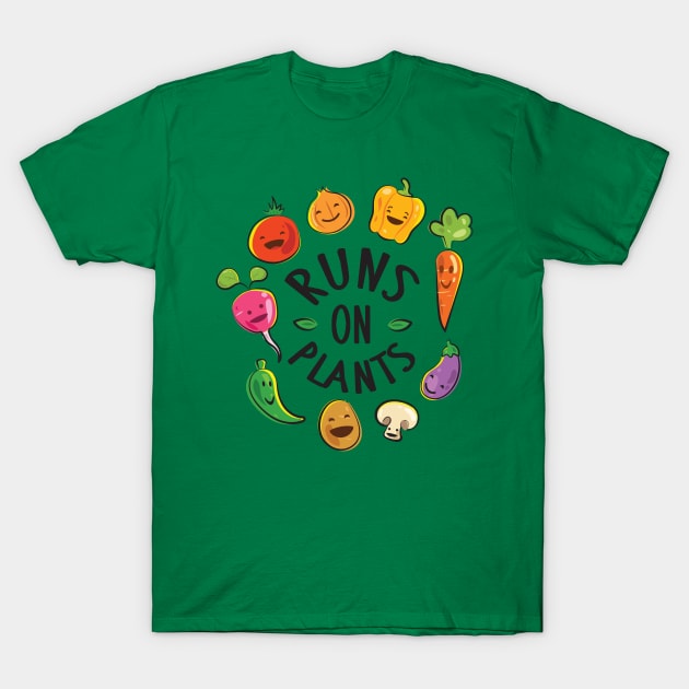 Runs On Plants T-Shirt by BANWA